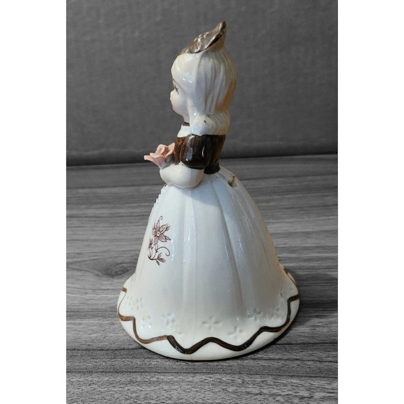 Vintage Girl Figurine Hand Bell - Picture 3 of 8